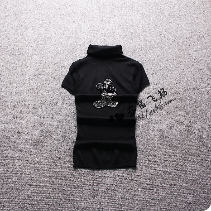 2012 autumn and winter 2 cartoon rhinestones basic shirt female sweater slim