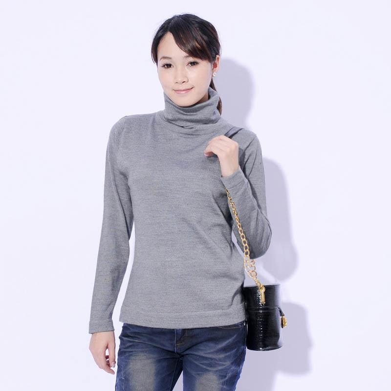 2012 autumn and winter all-match chromophous three-in cashmere basic shirt basic knitted sweater PX