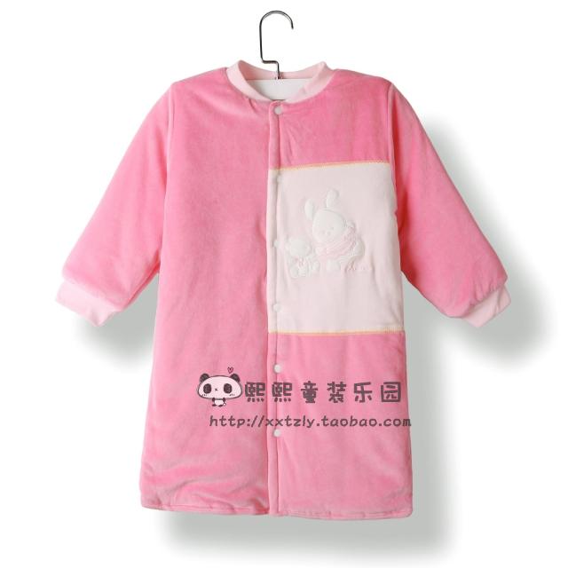 2012 autumn and winter baby sleeping bag baby robe clothing child thickening cotton-padded jacket