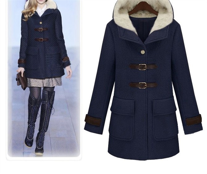 2012 autumn and winter couture and fan in the long slim wool coat