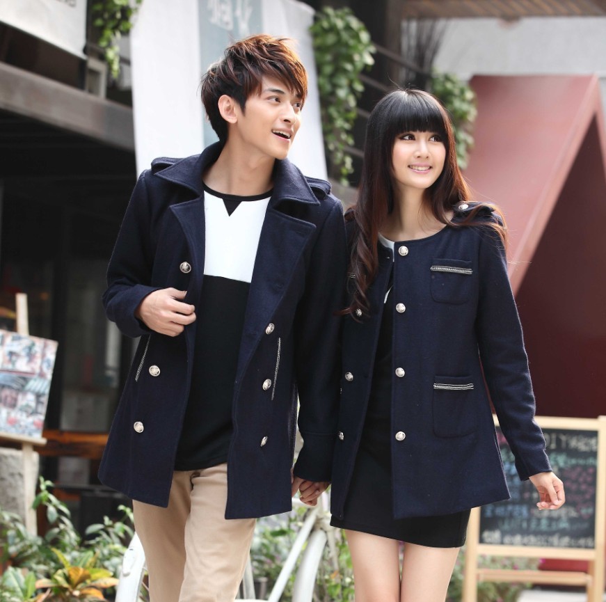 2012 autumn and winter double breasted trench vintage thickening wool woolen outerwear coat lovers