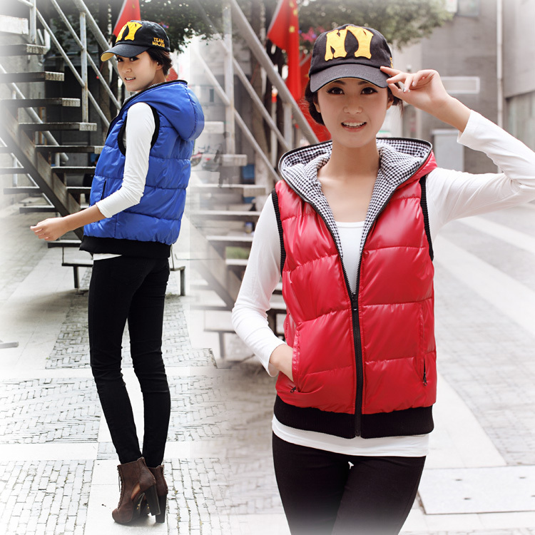 2012 autumn and winter down cotton vest female  female lovers plus size wadded jacket