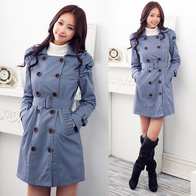 2012 autumn and winter elegant clothing slim casual trench overcoat cotton-padded coat