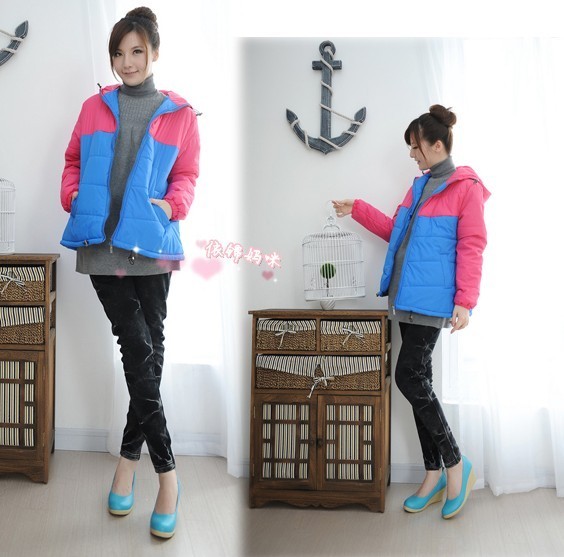 2012 autumn and winter fashion maternity clothing mommas maternity down coat wadded jacket outerwear