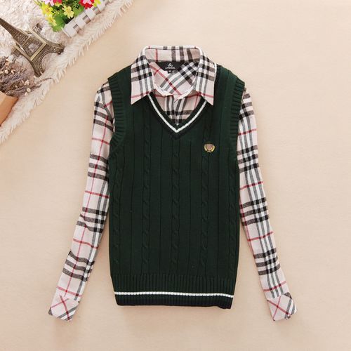 2012 autumn and winter fashion solid color twisted V-neck slim Women sweater wool waistcoat sweater vest 3