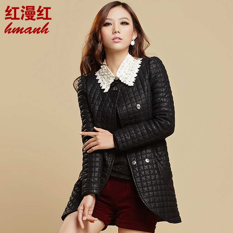2012 autumn and winter fashion thickening thermal water washed leather wadded jacket cotton-padded jacket 238290