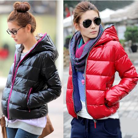 2012 autumn and winter fashionable casual with a hood shiny thickening outerwear women's cotton-padded jacket cotton-padded