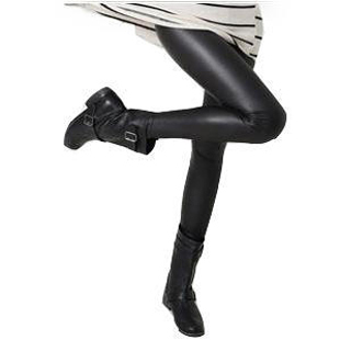 2012 autumn and winter female matt faux leather legging thickening plus velvet slim thermal ankle length legging