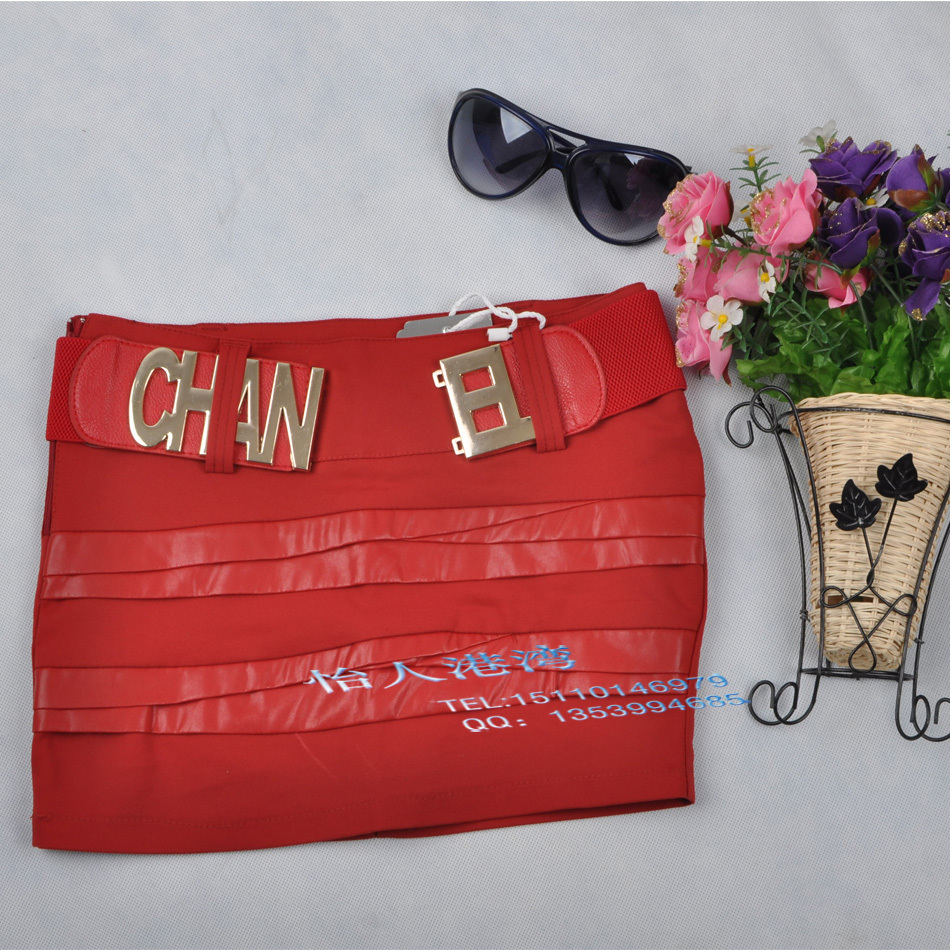 2012 autumn and winter female sexy slim hip skirt bust skirt water washed leather skirt PU short skirt female 6057