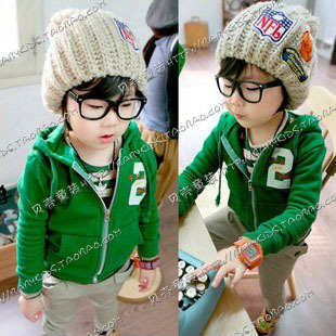 2012 autumn and winter g boys clothing girls clothing baby with a hood fleece outerwear wt-0500 (CC019)
