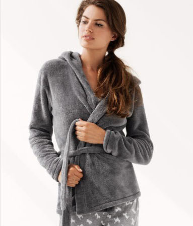 2012 autumn and winter hm coral fleece bathrobe with a hood robe lacing bathoses sleepwear female