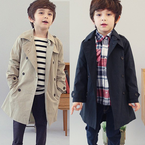 2012 autumn and winter hot-selling child cotton double breasted trench male female child outerwear child with belt