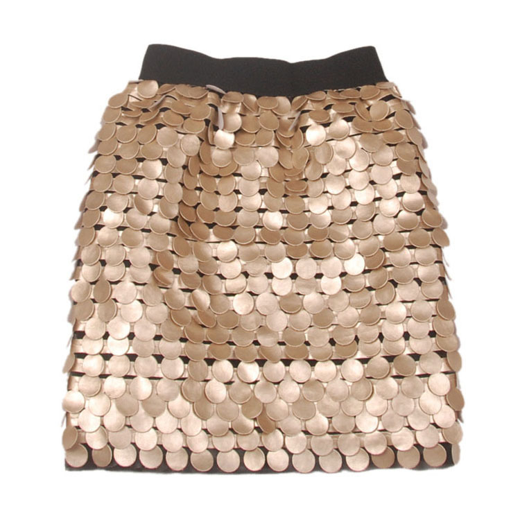 2012 autumn and winter leather small circle slim bust skirt pencil skirt short skirt women's new arrival