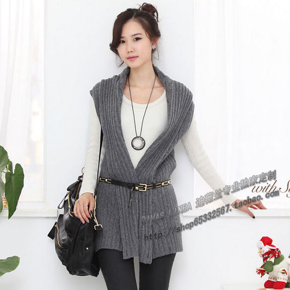 2012 autumn and winter loose casual sleeveless sweater cape ladies sweater outerwear