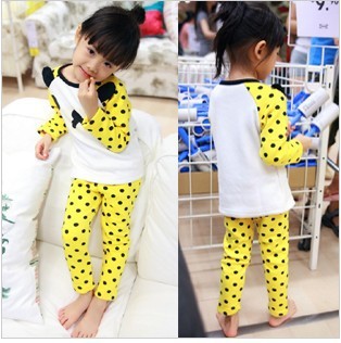 2012 autumn and winter male female child 100% cotton plus velvet thickening basic set child thermal underwear set lounge