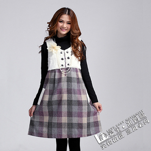 2012 autumn and winter maternity clothing all-match small long-sleeve maternity one-piece dress
