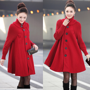 2012 autumn and winter maternity clothing fashion cloak outerwear maternity wool coat trench woolen outerwear