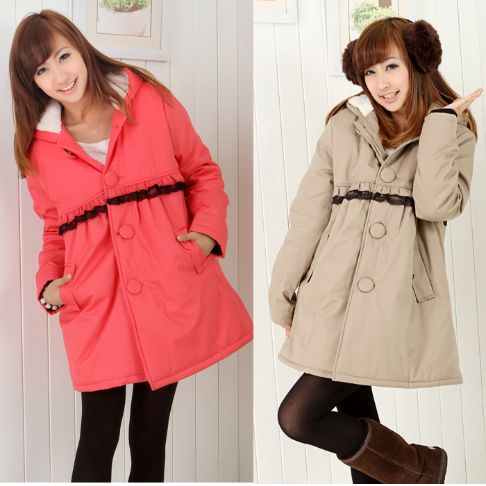 2012 autumn and winter maternity clothing fashion maternity cotton-padded jacket thickening thermal maternity wadded jacket