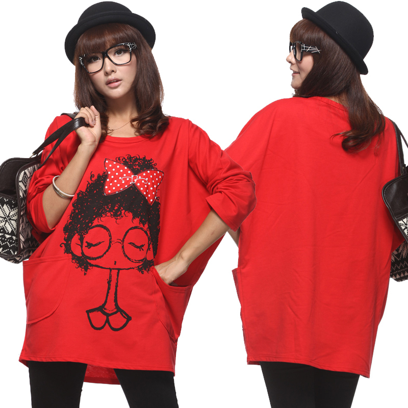 2012 autumn and winter maternity clothing long-sleeve maternity sweatshirt loose plus size maternity top casual outerwear