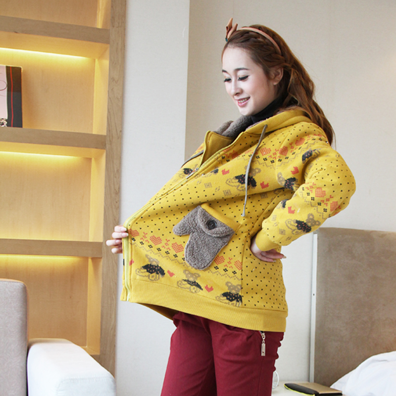 2012 autumn and winter maternity clothing outerwear berber fleece maternity cotton-padded jacket fashion 100% cotton long-sleeve