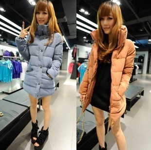 2012 autumn and winter medium-long plus size thickening stand collar trench casual outerwear thermal cotton-padded jacket wadded