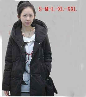 2012 autumn and winter medium-long thickening with a hood wadded jacket women's outerwear cotton-padded jacket cotton-padded