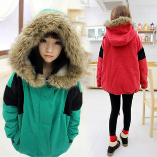 2012 autumn and winter new arrival preppy style medium-long berber fleece wadded jacket cotton-padded jacket female outerwear