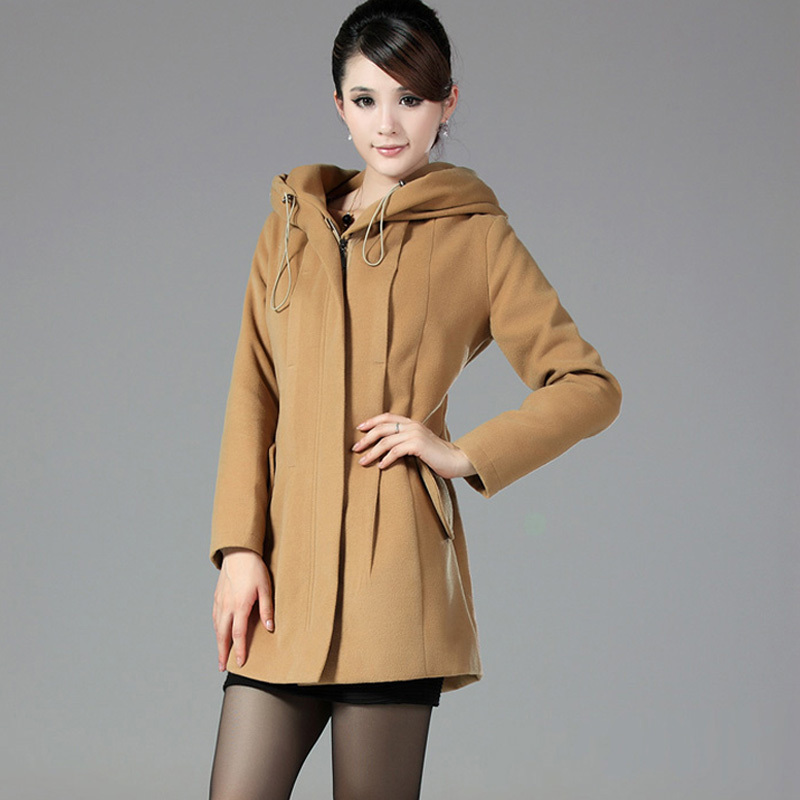 2012 autumn and winter outerwear spring and autumn woolen trench outerwear female slim