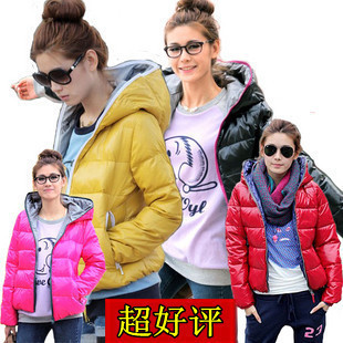 2012 autumn and winter plus size fashion women's shiny down coat short design thickening