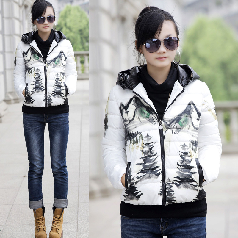 2012 autumn and winter plus size thickening slim down coat female down coat short design