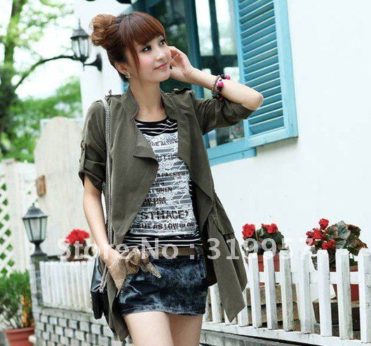 2012 autumn and winter plus size women's slim waist trench slim tooling long-sleeve trench casual outerwear