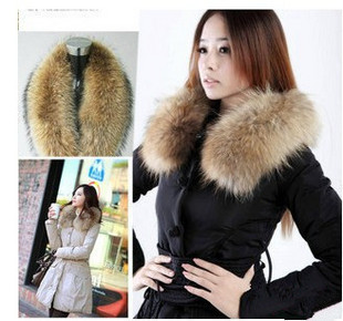 2012 autumn and winter raccoon large fur collar elegant medium-long Women down coat clothing women's outerwear