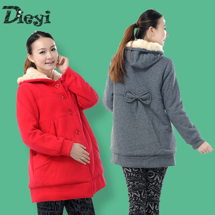 2012 autumn and winter sheep fleece thermal thickening maternity wadded jacket cotton-padded jacket outerwear maternity clothing