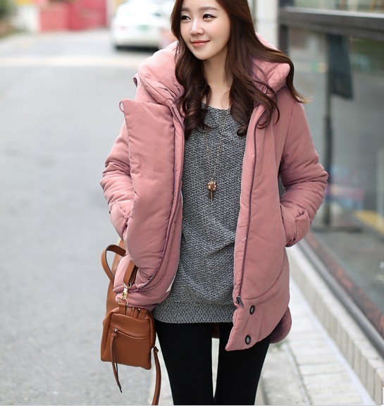 2012 autumn and winter snow wear wadded jacket women's medium-long slim stand collar with a hood thickening cotton outwear