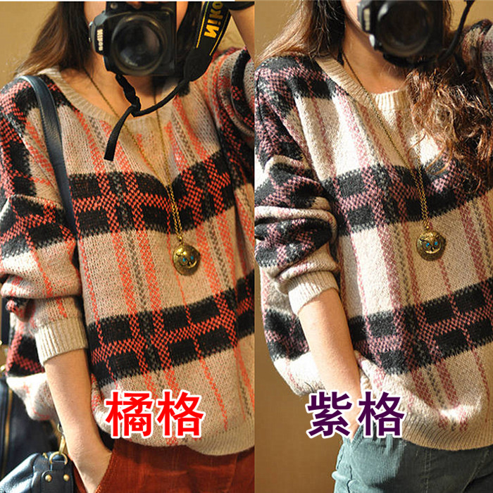 2012 autumn and winter soft loose vintage basic knitted sweater shirt outerwear casual
