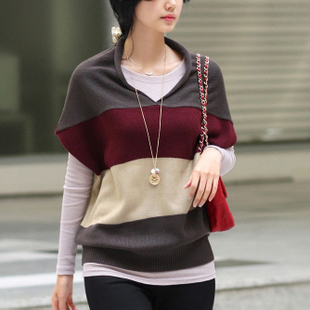 2012 autumn and winter sweater women knitted batwing shirt trend plus size outerwear Women new arrival
