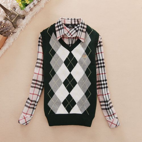 2012 autumn and winter sweet pullover bunk V-neck slim female sweater wool waistcoat sweater vest