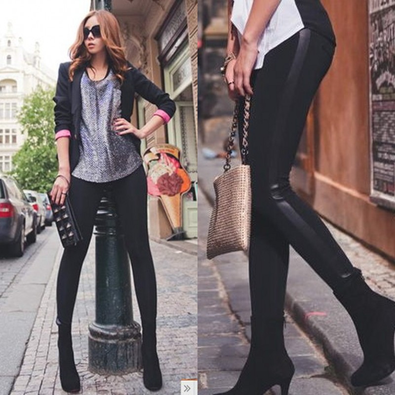 2012 autumn and winter the trend of fashion slim legging pants women's trousers leather pants