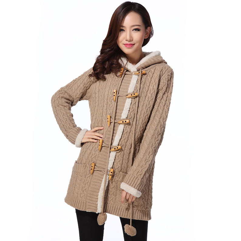2012 autumn and winter thickening plus velvet winter thick yarn long design sweater women outerwear 2181p100kj140