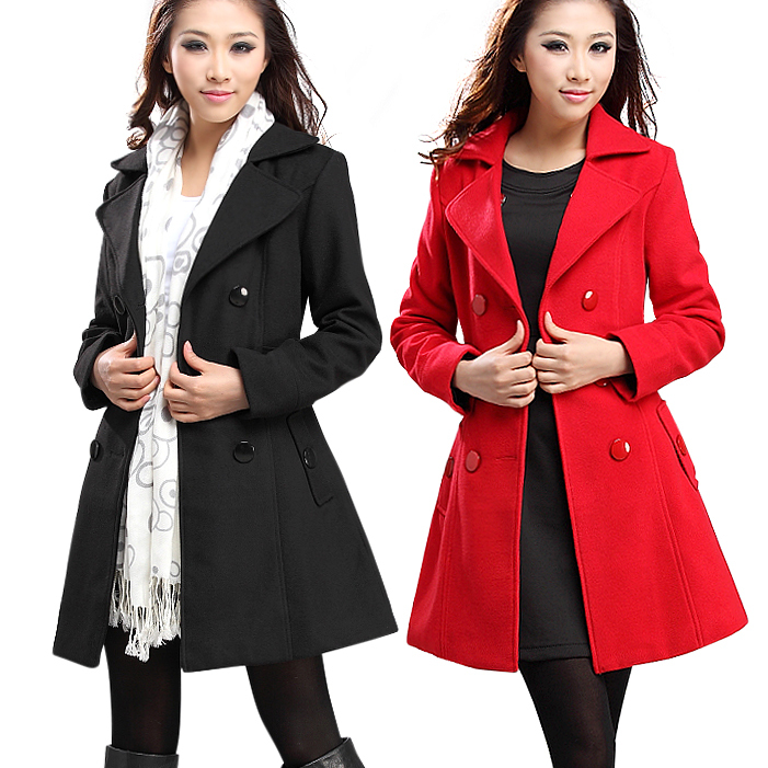 2012 autumn and winter thickening slim fit coat trench outerwear