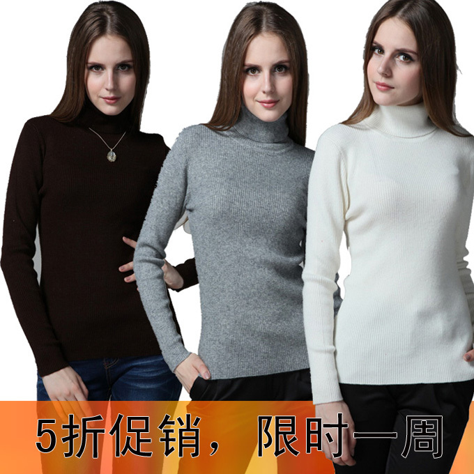 2012 autumn and winter turtleneck long sleeve pullover wool  fashion women sweater and free shipping