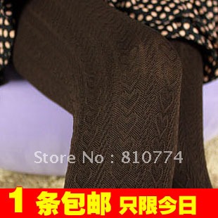 2012 autumn and winter velvet heart legging socks female thick pantyhose