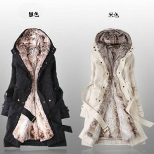 2012 autumn and winter wadded jacket female outerwear wool liner thickening thermal overcoat female cotton-padded jacket plus