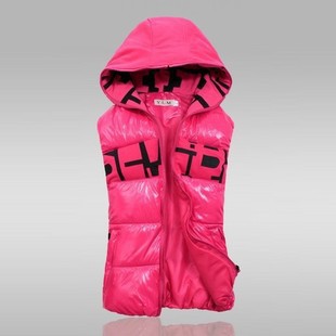 2012 autumn and winter with a hood shiny down cotton vest women winter autumn