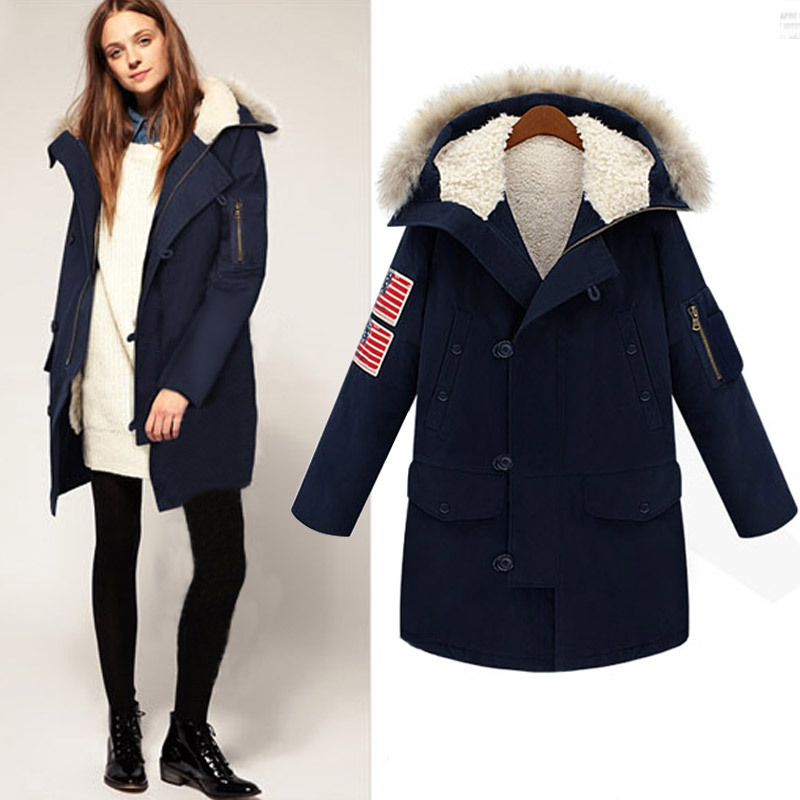 2012 autumn and winter women cotton-padded jacket fashion long-sleeve women's wadded jacket medium-long winter outerwear