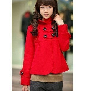 2012 autumn and winter women double breasted woolen outerwear slim trench women overcoat