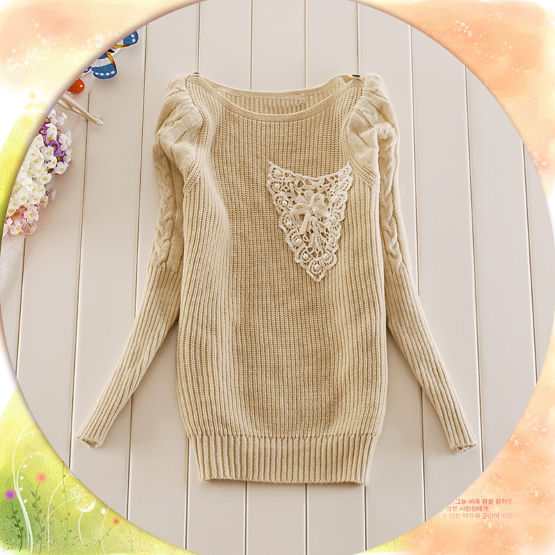 2012 autumn and winter women knitted sweater basic sweater pullover sweater