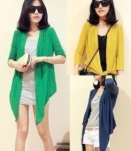 2012 autumn and winter women plus size loose universal bow sweater cardigan