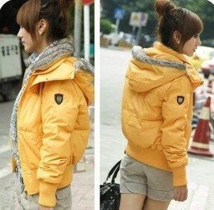 2012 autumn and winter women plus size zipper with a hood fur collar thickening wadded jacket cotton-padded jacket down coat