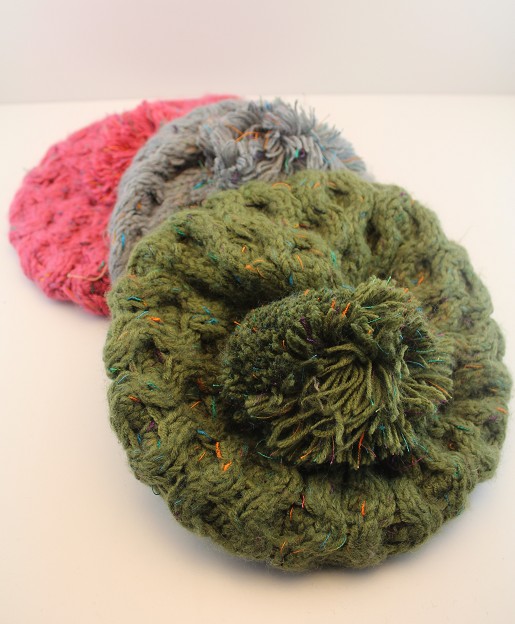 2012 autumn and winter women's knitted hat twist large sphere thermal knitted hat